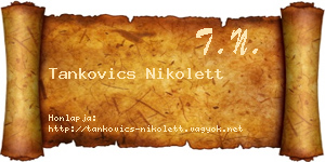 Tankovics Nikolett névjegykártya