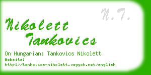 nikolett tankovics business card